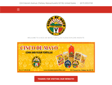 Tablet Screenshot of cincodemayotortillas.com